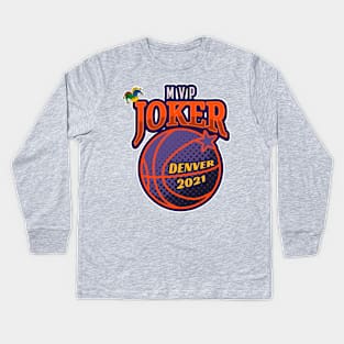 Nikola Jokic MVP Denver Nuggets 2021 Kids Long Sleeve T-Shirt